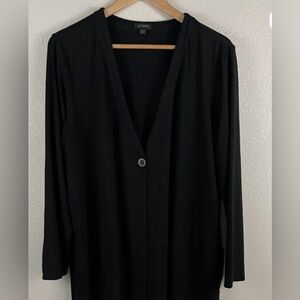 J. Jill Black Women's Single Button Stretch Cardigan